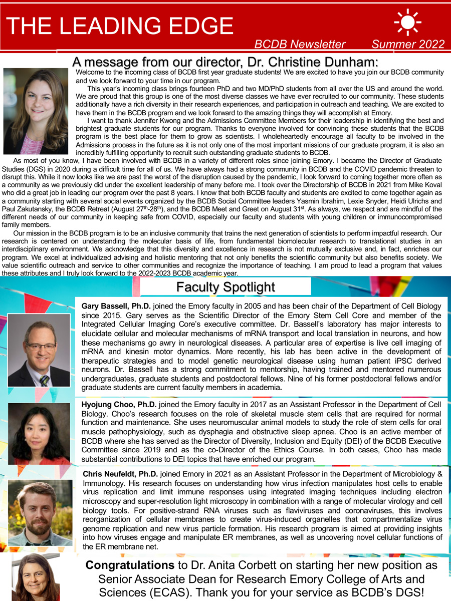 BCDB Spring 2022 Newsletter - Page 1