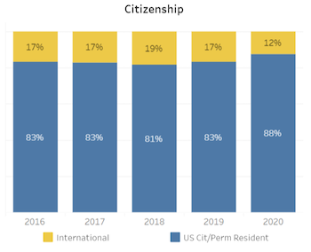 NS Diversity data based on citizenship