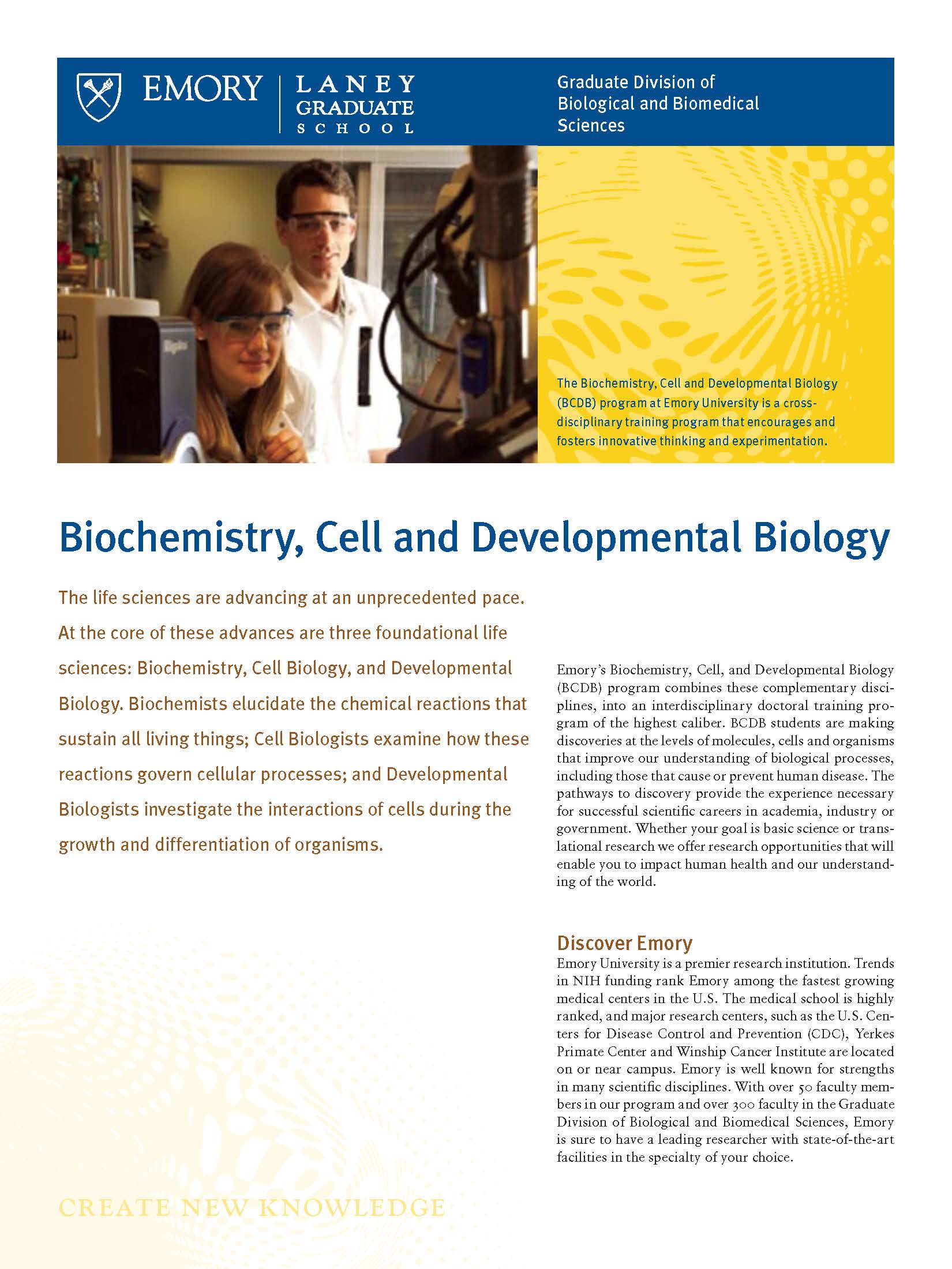 Cover page of the BCDB Brochure